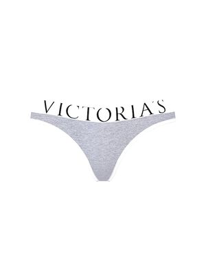 Exploded Logo Cotton Thong Panty