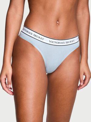 Logo Cotton Thong Panty