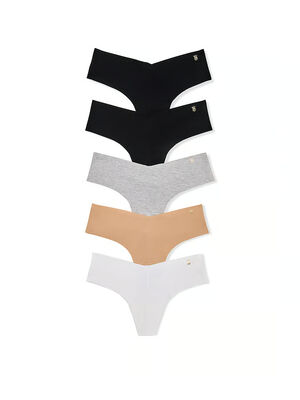 5-Pack No-Show Thong Panties