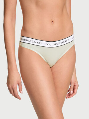 Logo Cotton Thong Panty