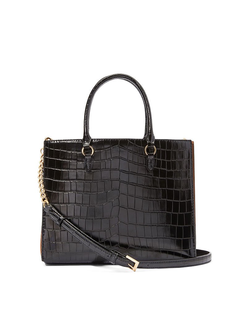 Structured shop satchel handbag