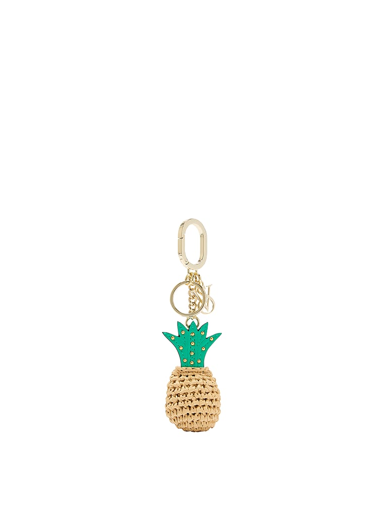 Straw Pineapple Bag Charm Keychain image number null