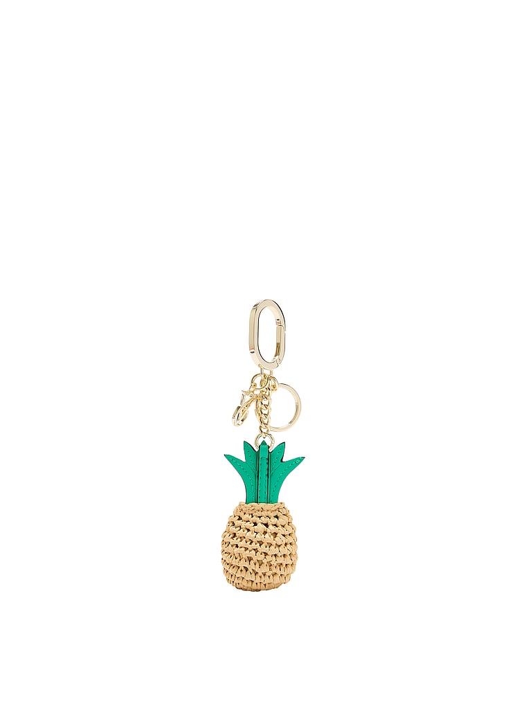 Straw Pineapple Bag Charm Keychain image number null