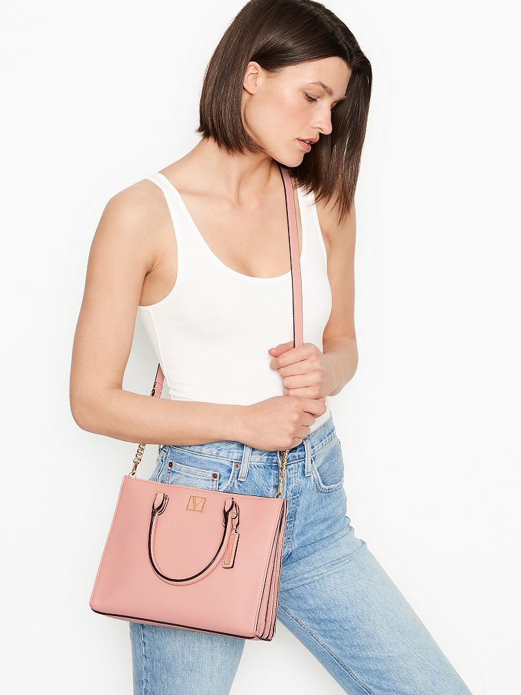 Buy The Victoria Structured Satchel Victoria s Secret