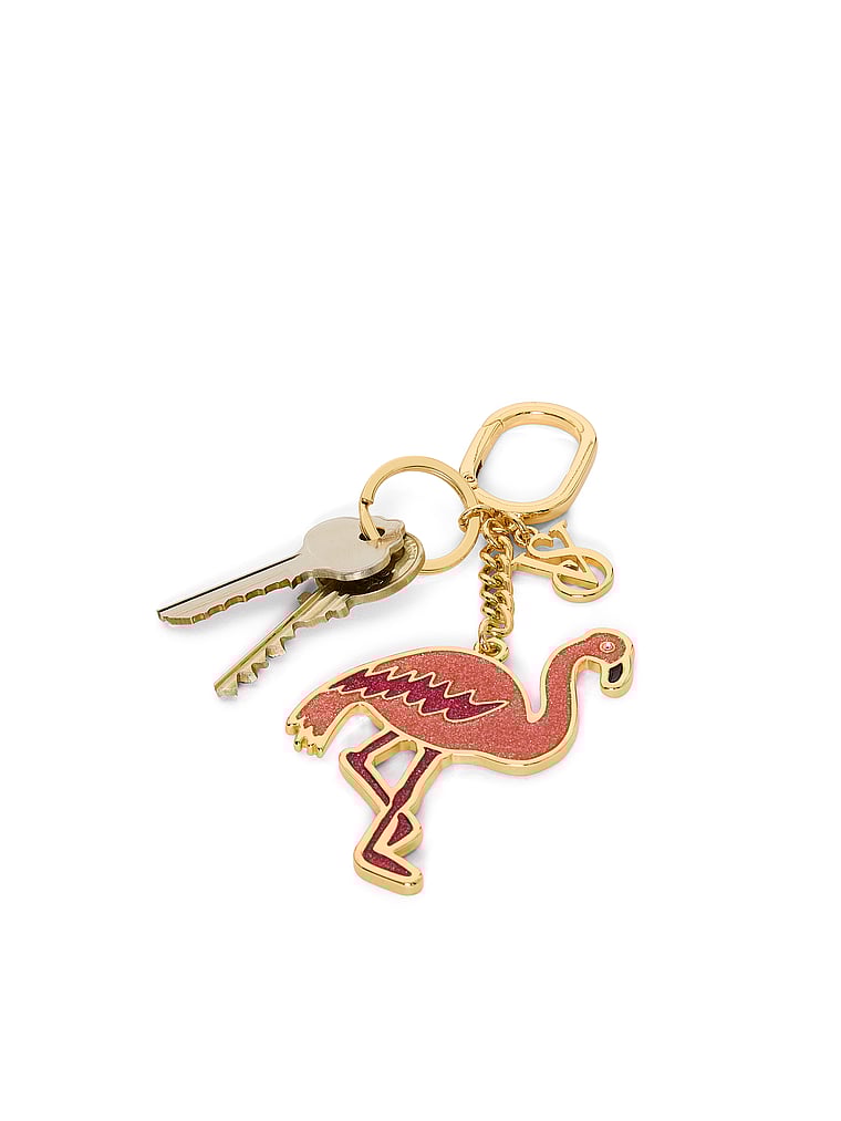 Flamingo Bag Charm Keychain image number null