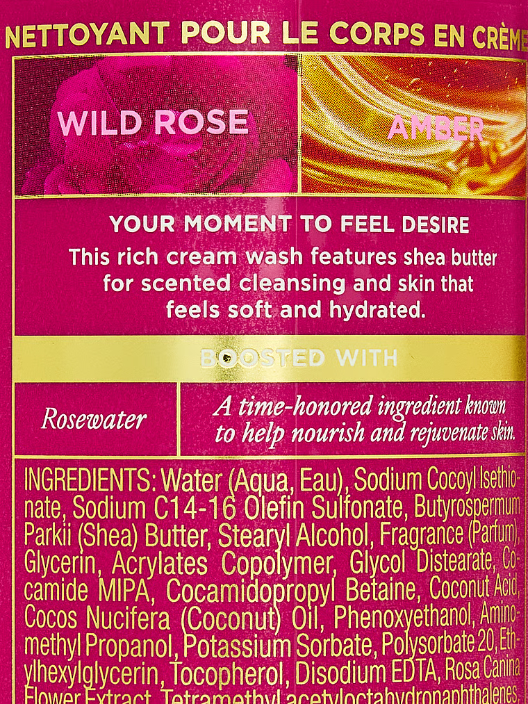 Wild Rose Amber Cream Body Wash image number null