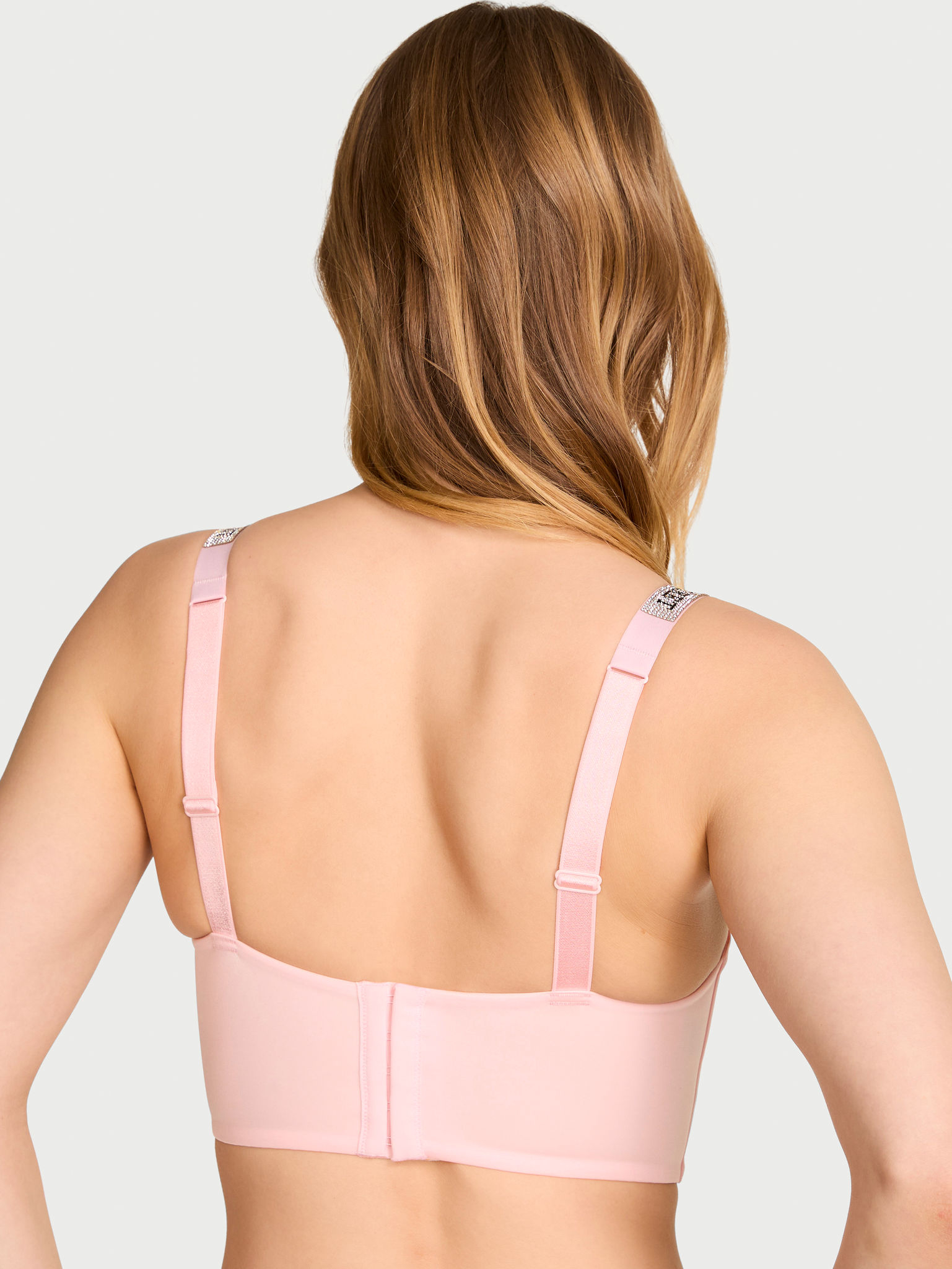 Logo Shine Strap Smooth Longline Demi Bra image number null