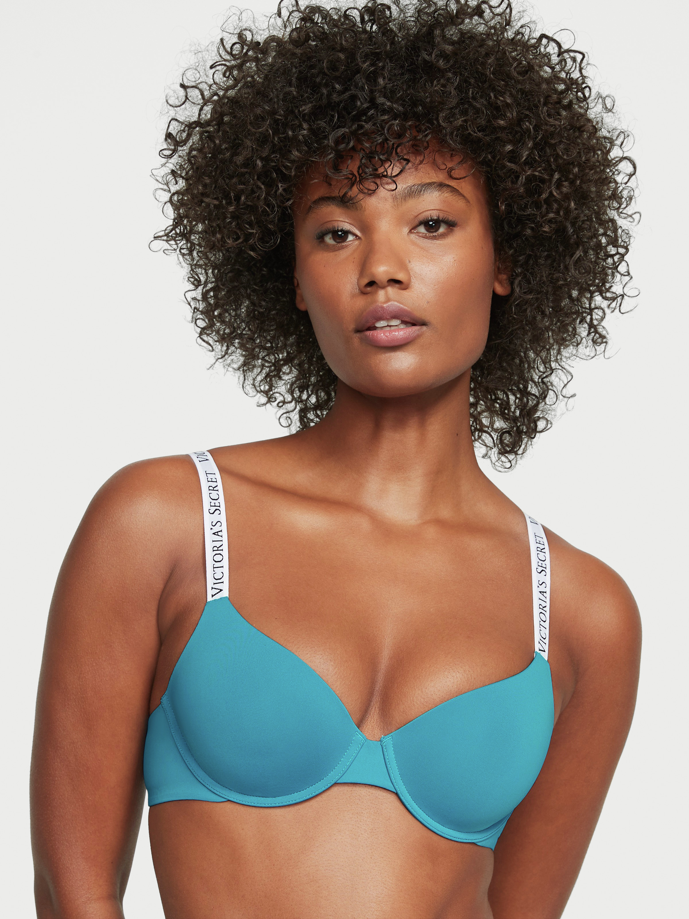 Cotton Logo Underwire Demi Bra