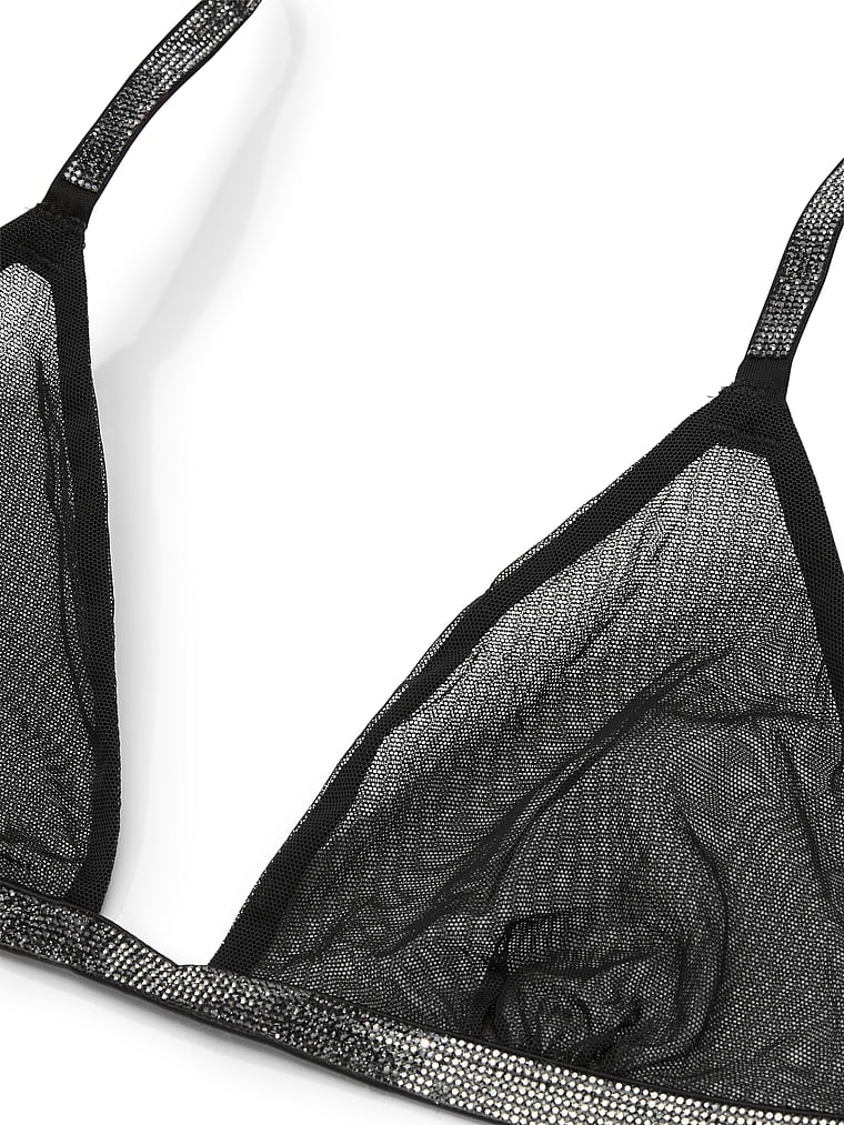 Sheer Shine Triangle Bralette image number null