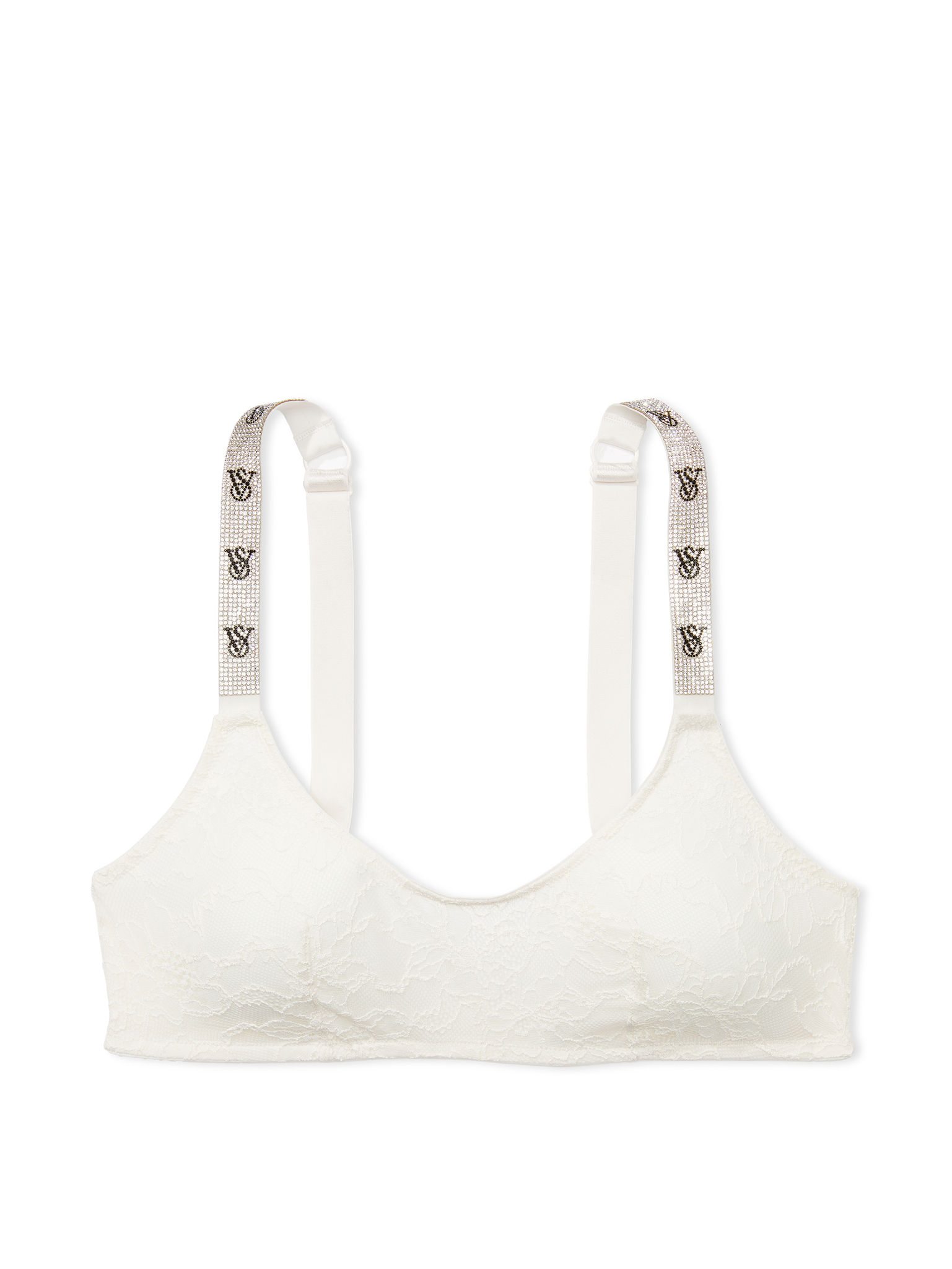 Shine Strap Lace Scoop Bralette image number null