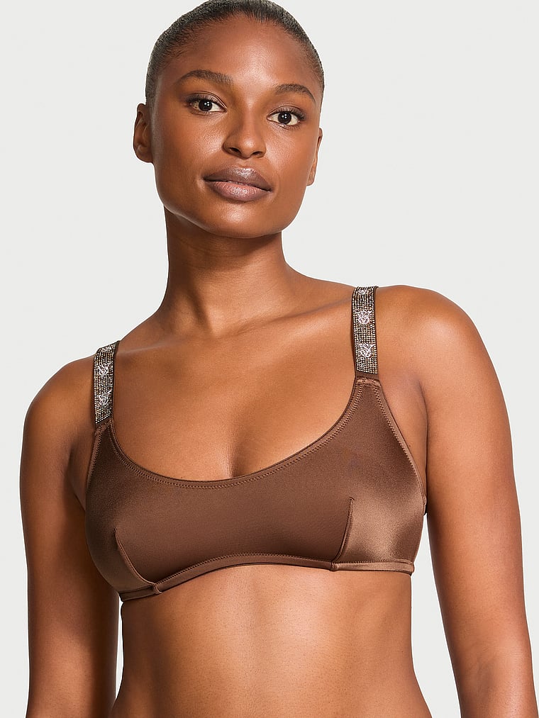Shine Strap Scoop Bralette image number null