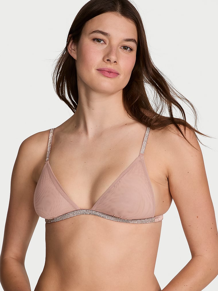 Sheer Shine Triangle Bralette image number null