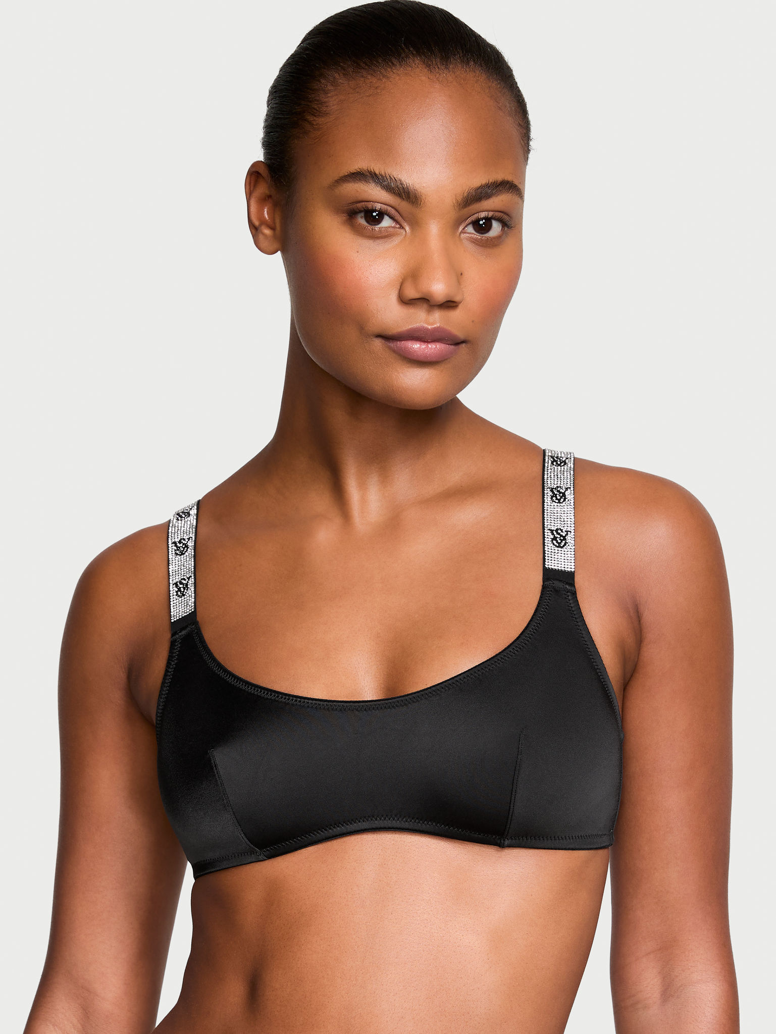 Shine Strap Scoop Bralette image number null