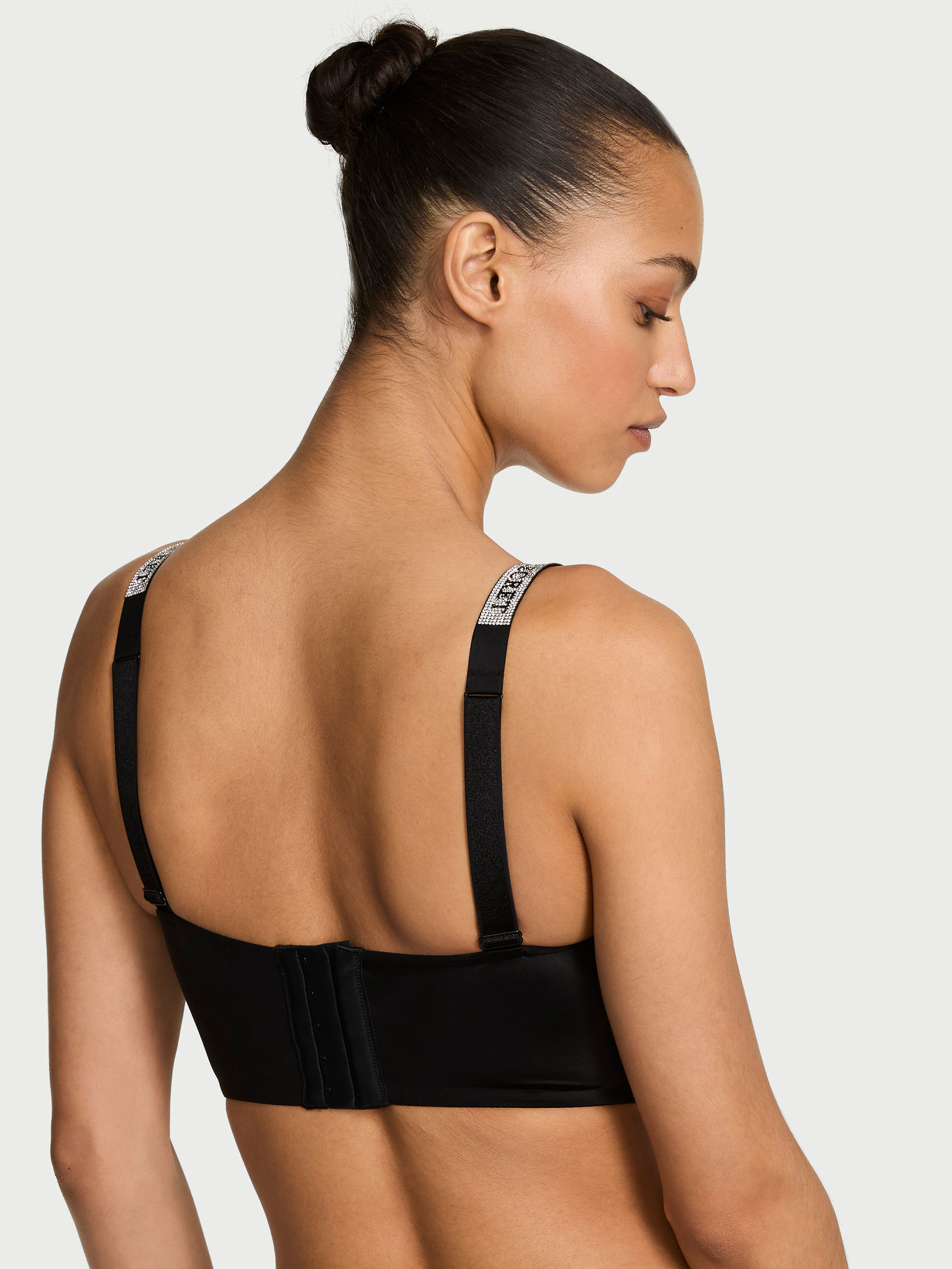 Logo Shine Strap Smooth Longline Demi Bra image number null