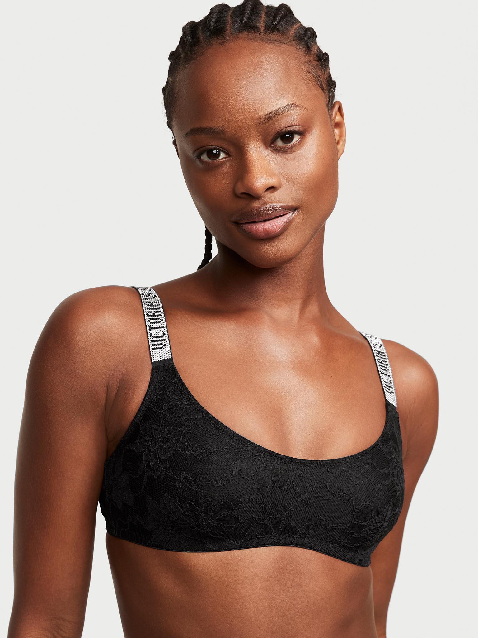 Shine Strap Scoop Bralette image number null