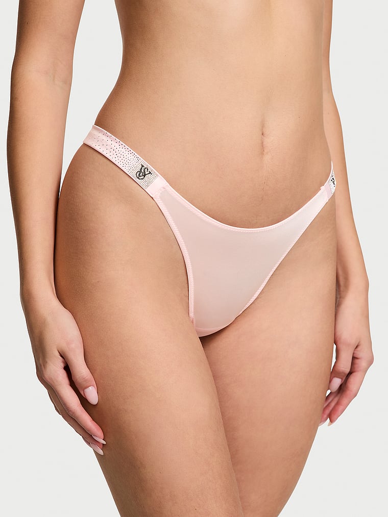 Scattered Shine Strap Thong Panty image number null