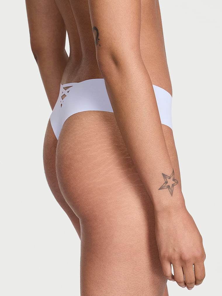 No Show Strappy Thong Panty image number null