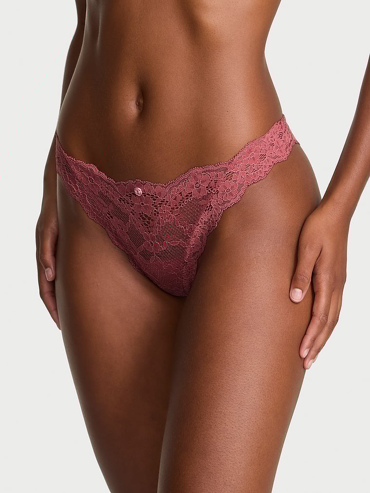 Lace Thong Panty image number null