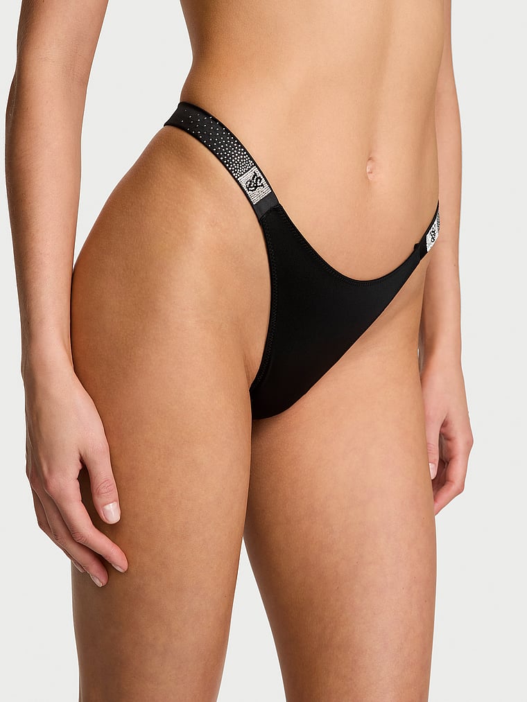 Scattered Shine Strap Thong Panty image number null