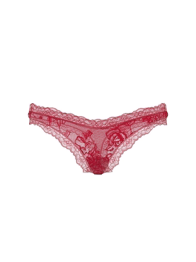 Rose Lace High-Leg Thong Panty image number null