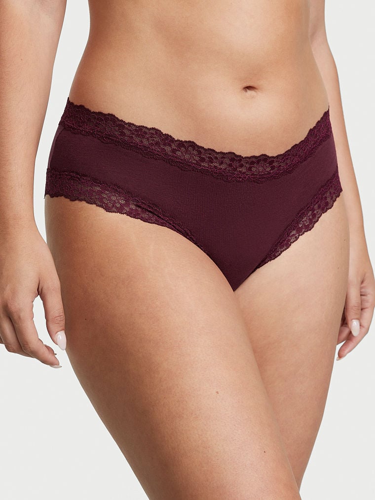 Posey Lace Waist Cotton Cheeky Panty image number null