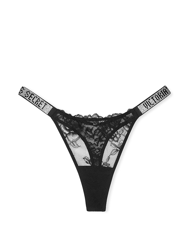 Shine Strap Rose Lace Panty image number null