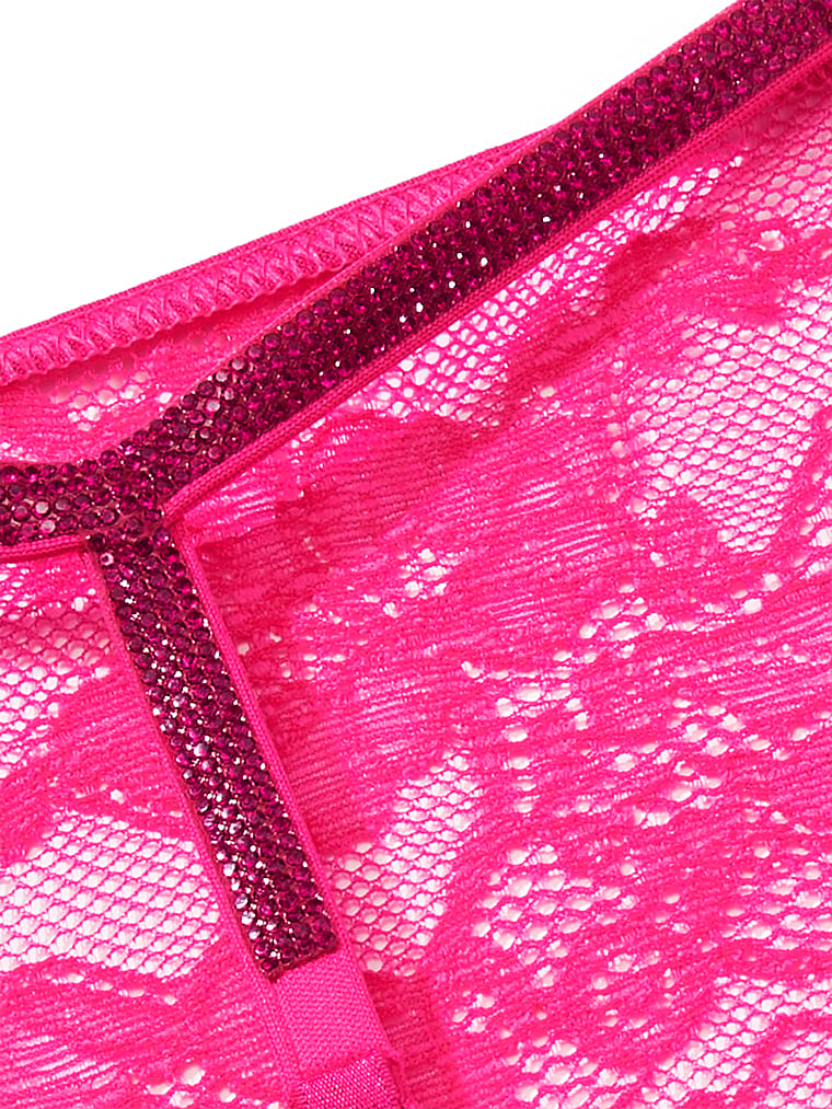 Shine Strap Lace V-String Panty image number null
