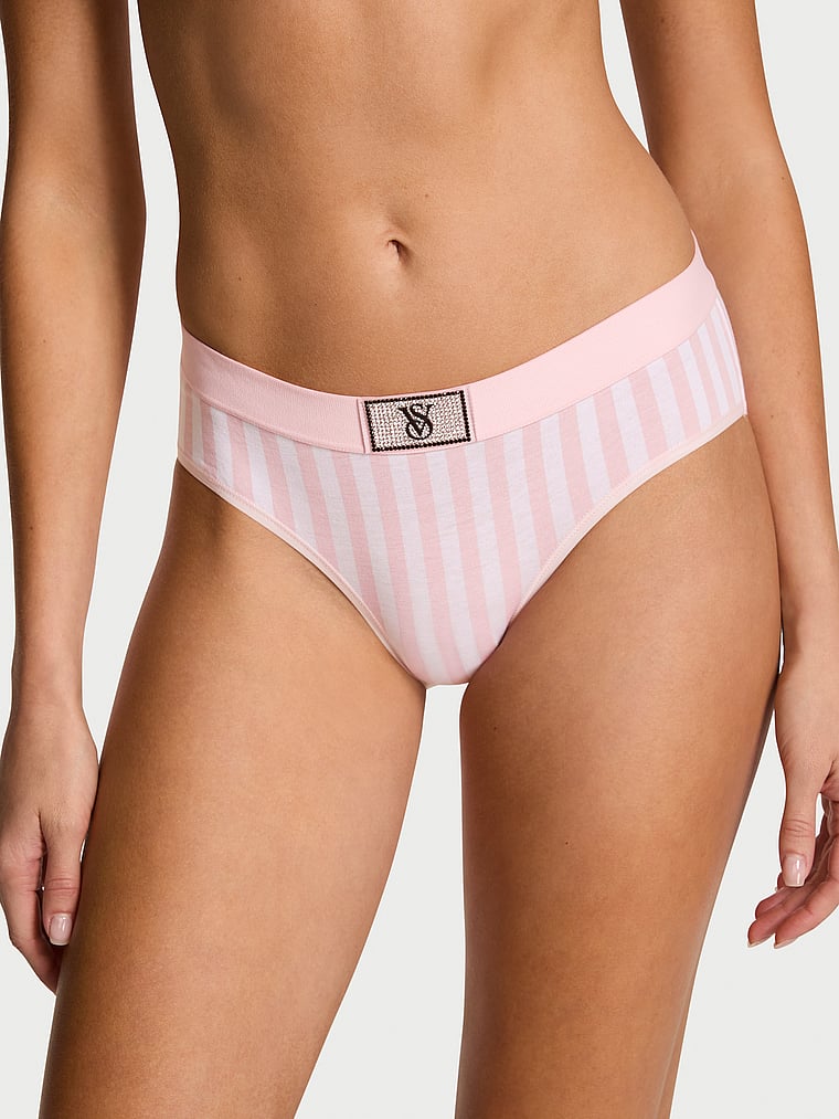 Logo Cotton Shine Patch Hiphugger Panty image number null