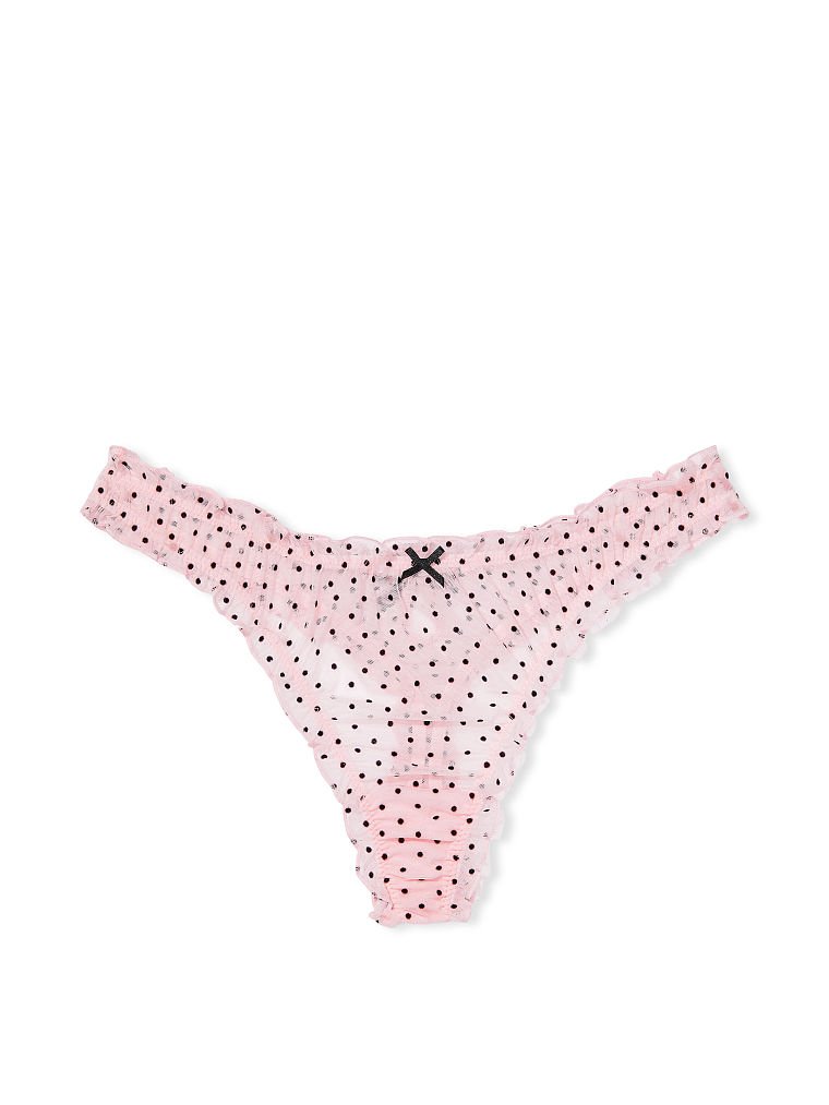 Buy Dot Mesh Thong Panty - Order Panties online 5000009668 - PINK US
