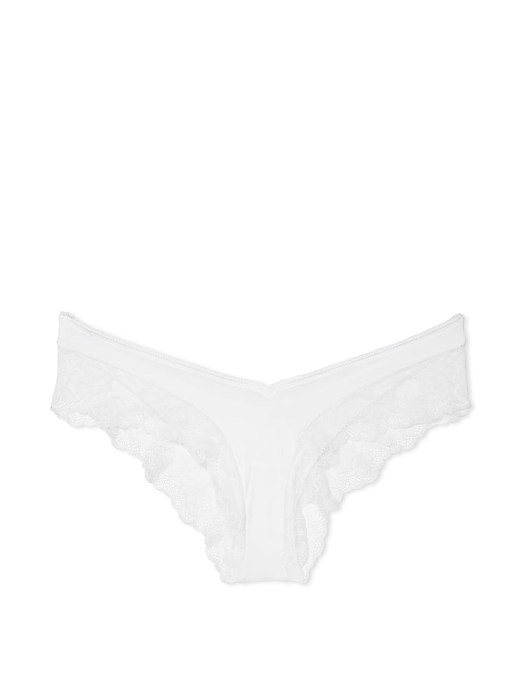 Rose Lace-Trim High-Leg Cheeky Panty image number null