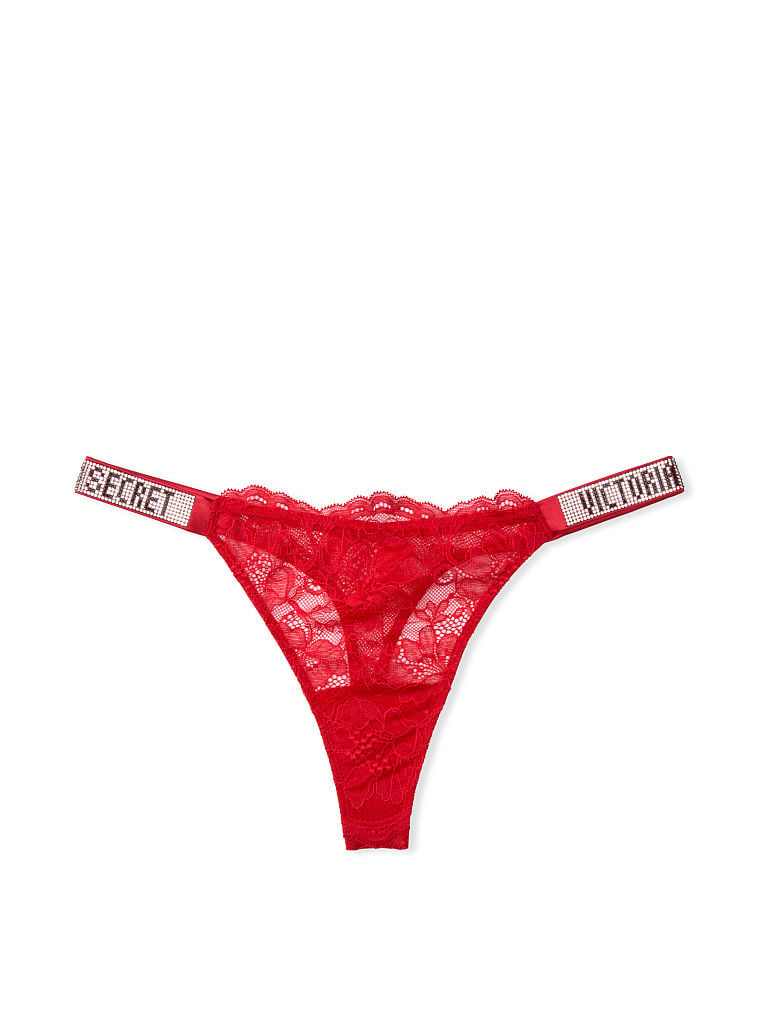 Bombshell Shine Strap Lace Thong Panty | Victoria's Secret Singapore