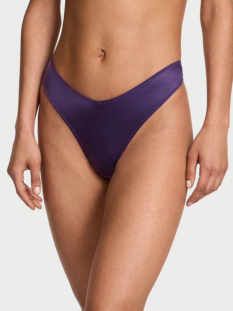 Strappy Back High-Leg Thong Panty image number null