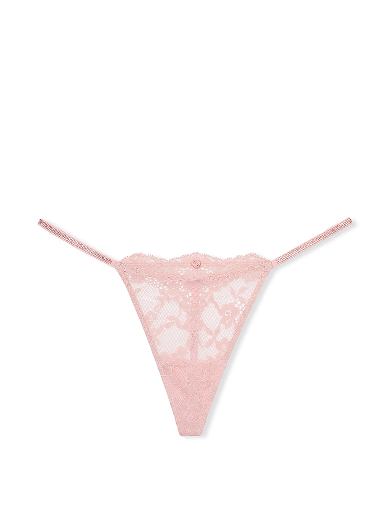 Twinkle Strap Lace V-String Panty image number null