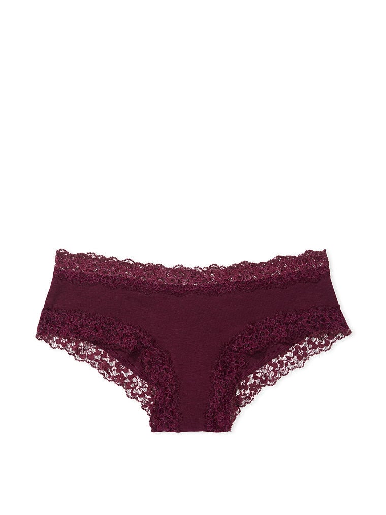 Posey Lace Waist Cotton Cheeky Panty image number null