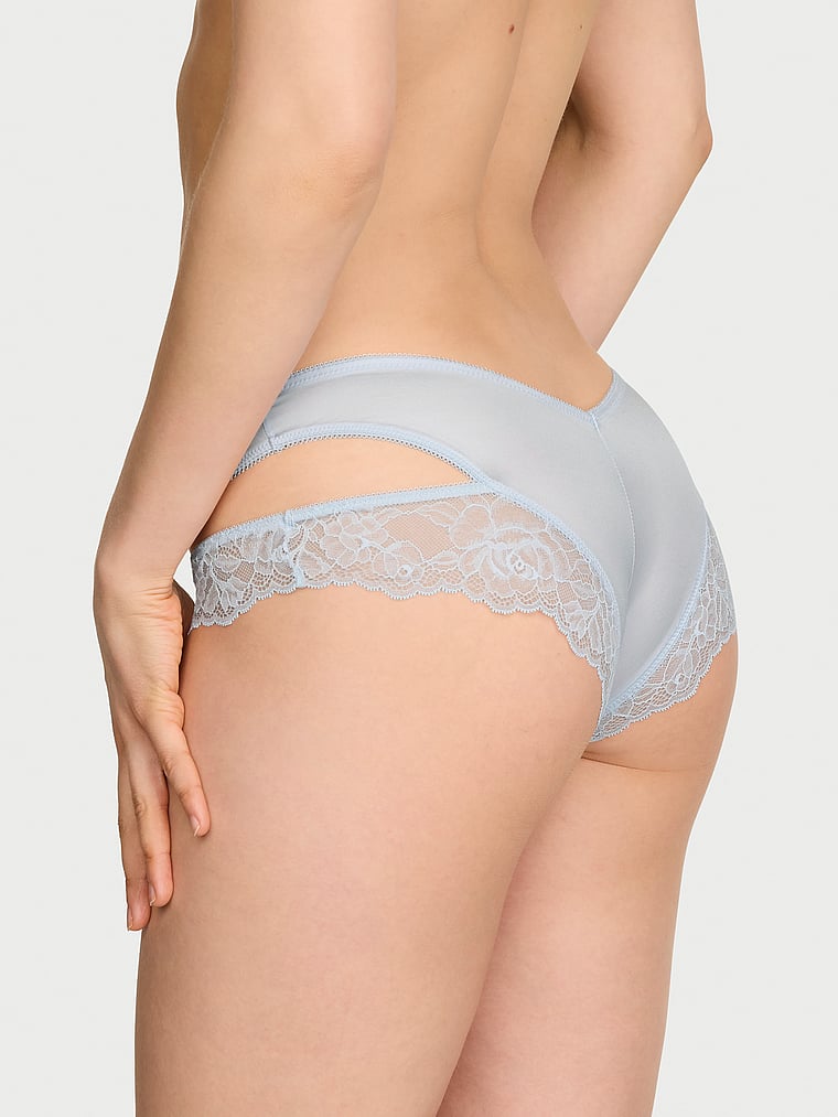Rose Lace-Trim Cut-Out Cheeky Panty image number null