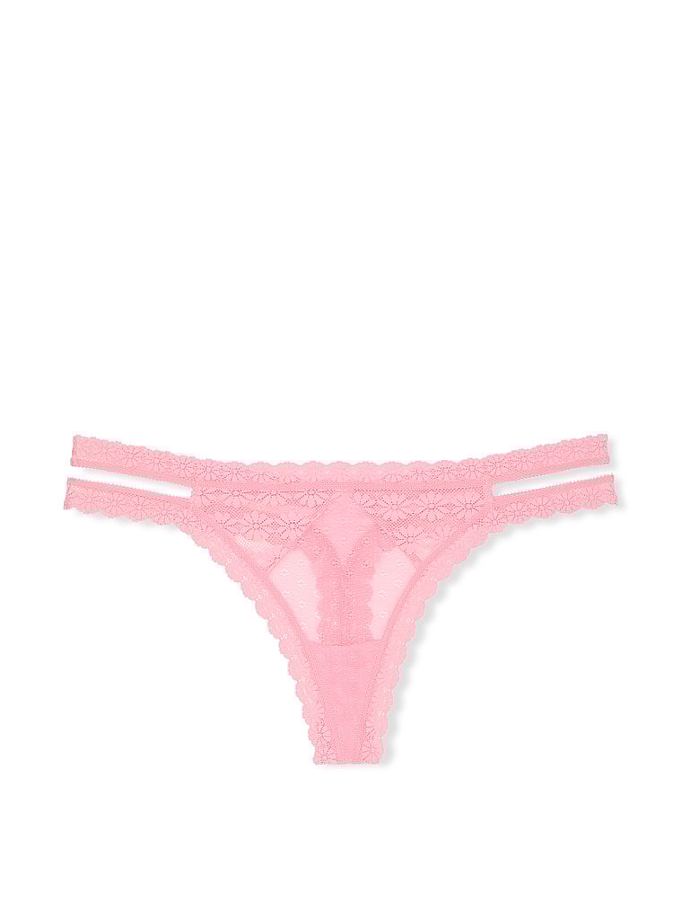 Daisy Lace Thong Panty image number null
