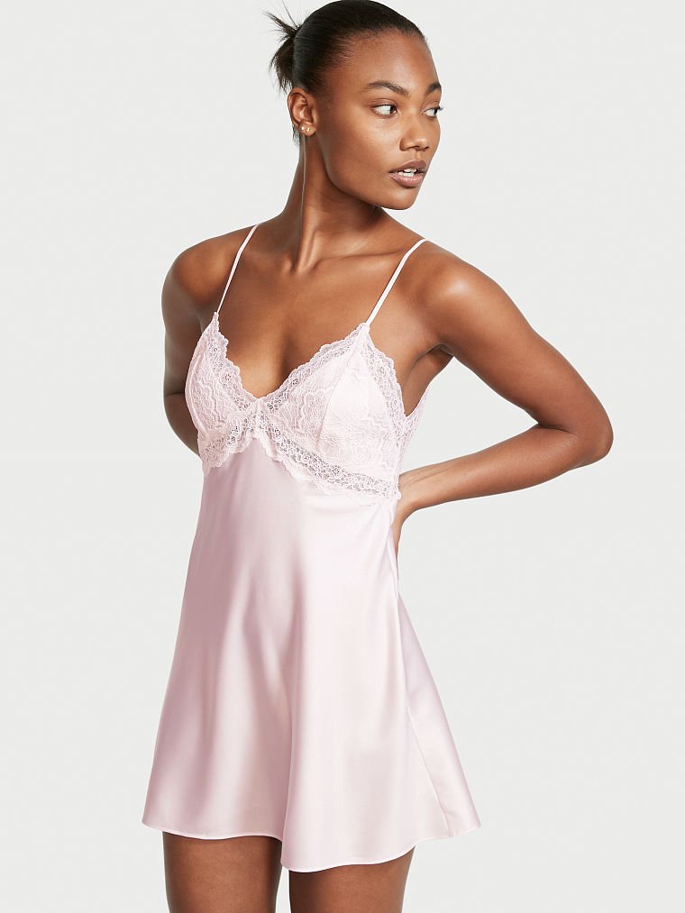 Lace Plunge Open-Back Slip  Victoria's Secret Singapore