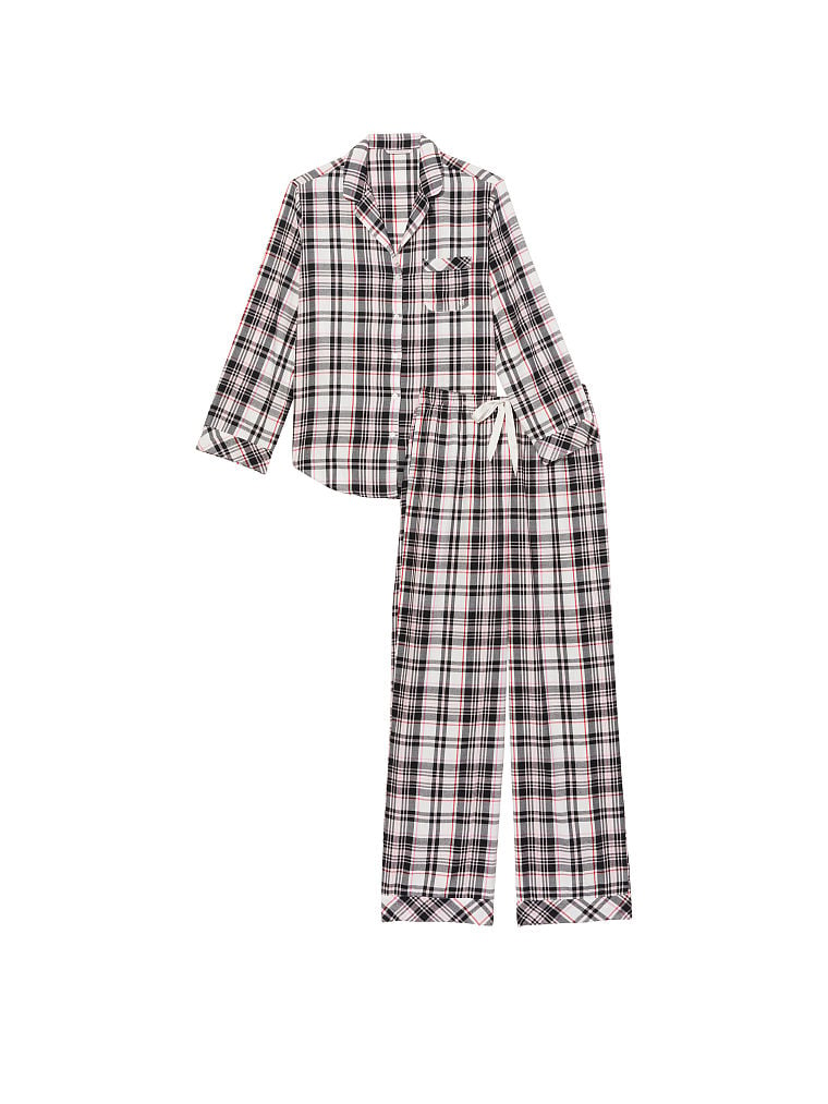 Flannel Long Pajama Set image number null