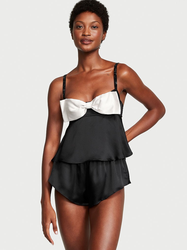 Buy Bow-Topped Satin Cami Set