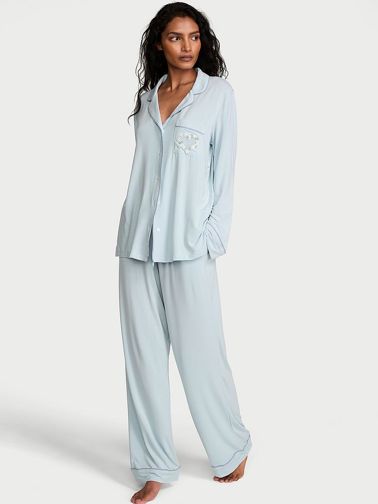 SoSoft&trade; Modal Daisy Long Pajama Set image number null