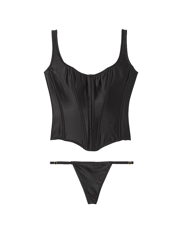 The Classic Silk Corset Set image number null