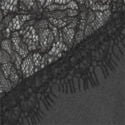 Lace Plunge Slip, Black, swatch