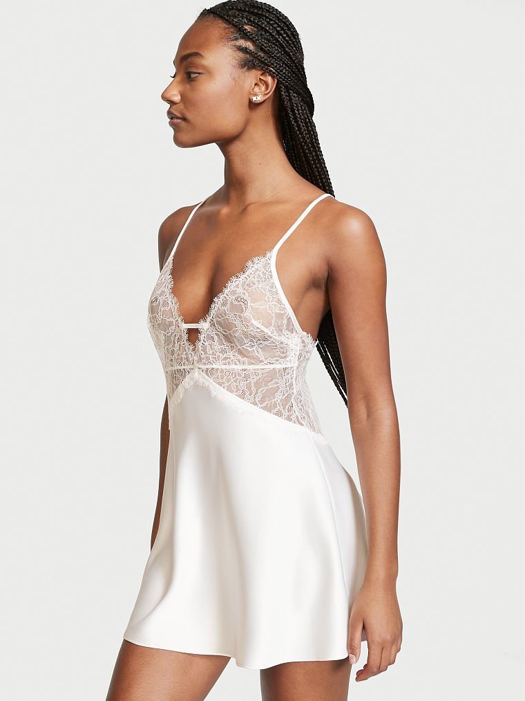 Lace Plunge Slip image number null
