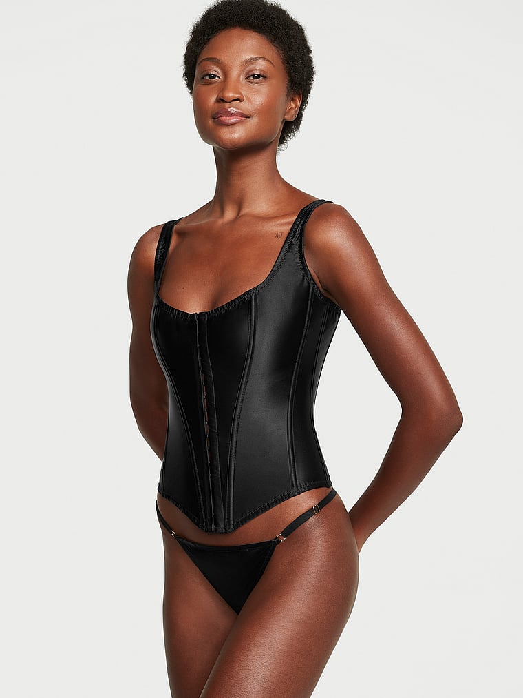 The Classic Silk Corset Set image number null