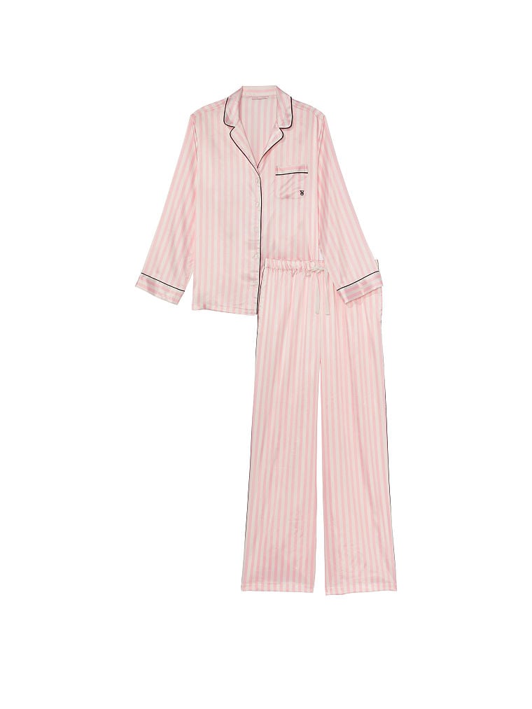 Satin Long Pajama Set image number null