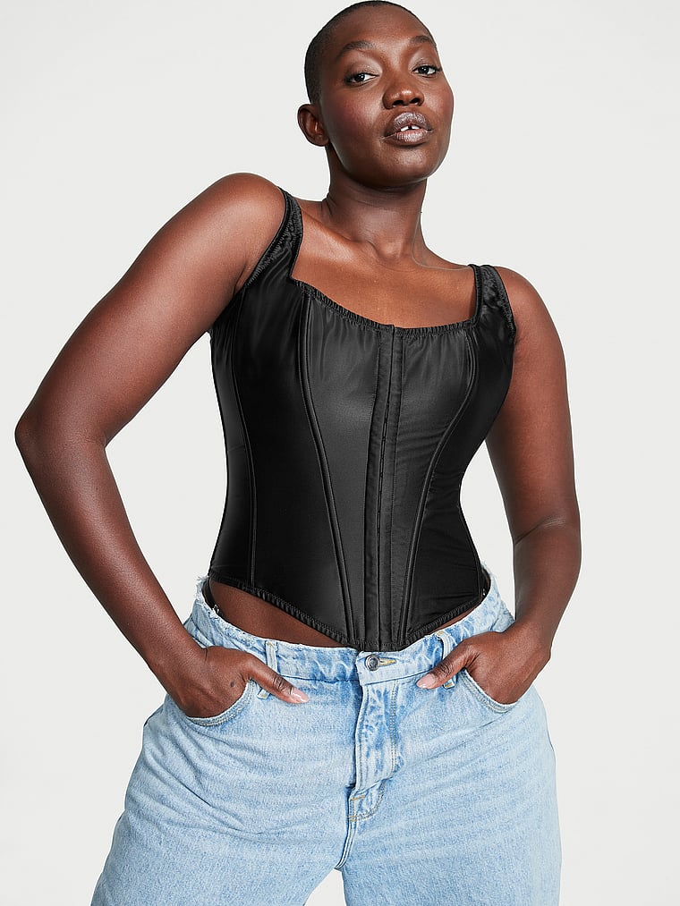 The Classic Silk Corset Set image number null