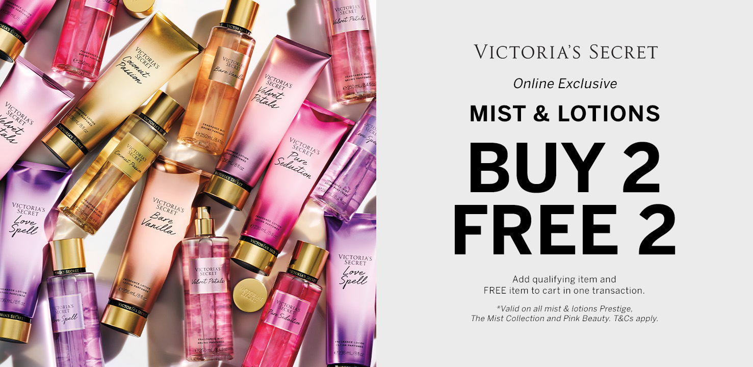 Mist and Lotions Buy 2 Get 2 PLP banner